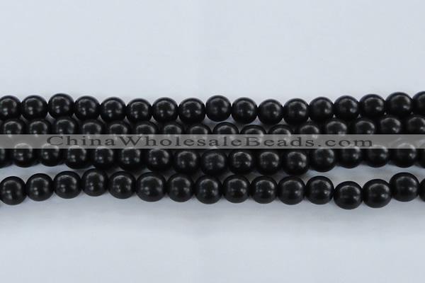 CEY05 15.5 inches 12mm round black ebony wood beads wholesale