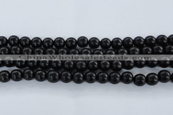 CEY06 15.5 inches 14mm round black ebony wood beads wholesale