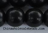 CEY10 15.5 inches 25mm round black ebony wood beads wholesale