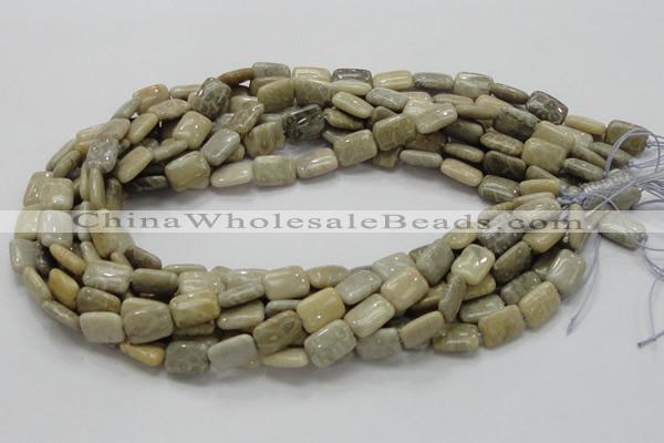 CFA17 15.5 inches 10*14mm rectangle chrysanthemum agate beads