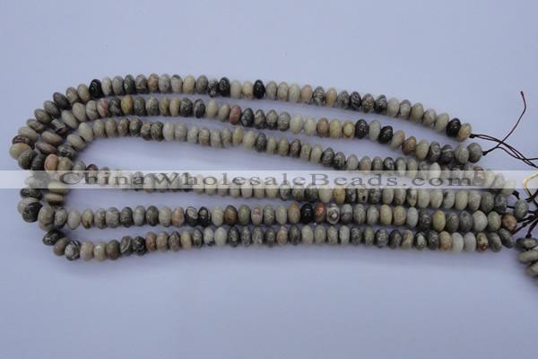 CFA201 15.5 inches 5*8mm rondelle chrysanthemum agate beads