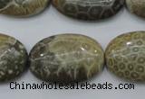 CFA216 15.5 inches 20*30mm oval chrysanthemum agate beads