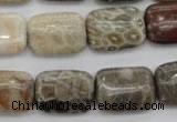 CFA222 15.5 inches 13*18mm rectangle chrysanthemum agate beads