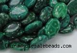 CFA70 15.5 inches 10*14mm oval green chrysanthemum agate beads