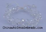 CFB580 8*10mm faceted rondelle crystal beads adjustable bracelet