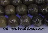 CFC214 15.5 inches 12mm round grey fossil coral beads wholesale