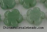 CFG1022 15.5 inches 16mm carved flower green aventurine beads