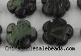 CFG1027 15.5 inches 16mm carved flower kambaba jasper beads