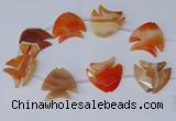 CFG1255 15.5 inches 38*42mm - 42*45mm carved fish agate beads