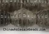 CFG1501 15.5 inches 15*20mm carved rice smoky quartz beads