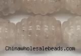 CFG1504 15.5 inches 15*20mm carved rice pink quartz beads