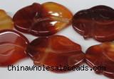 CFG278 15.5 inches 22*30mm carved animal red agate beads