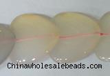 CFG535 15.5 inches 25*25mm carved triangle agate gemstone beads