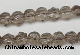 CFG60 15.5 inches 8*10mm carved pig-shaped smoky quartz beads