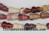 CFG61 15.5 inches 8*13mm carved calabash mookaite gemstone beads