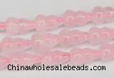 CFG63 15.5 inches 8*13mm carved calabash rose quartz beads