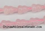 CFG64 15.5 inches 10*16mm carved calabash rose quartz beads