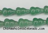 CFG66 15.5 inches 10*16mm carved calabash green aventurine beads