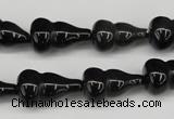 CFG68 15.5 inches 12*20mm carved calabash obsidian gemstone beads