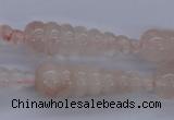 CFG753 15.5 inches 10*35mm carved teardrop natural pink quartz beads