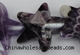 CFG911 15.5 inches 30*33mm faceted & carved star dogtooth amethyst beads