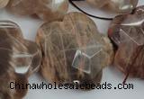 CFG931 15.5 inches 32*33mm faceted & carved flower moonstone beads