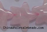 CFG965 15.5 inches 30*33mm faceted & carved star rose quartz beads