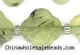 CFG993 15 inches 16mm - 17mm carved flower prehnite beads