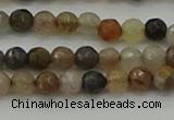 CFJ210 15.5 inches 4mm faceted round fancy jasper beads wholesale