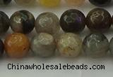 CFJ212 15.5 inches 8mm faceted round fancy jasper beads wholesale