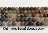 CFJ219 15.5 inches 10mm faceted round fancy jasper beads