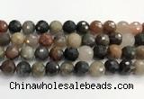 CFJ220 15.5 inches 12mm faceted round fancy jasper beads