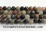 CFJ220 15.5 inches 12mm faceted round fancy jasper beads