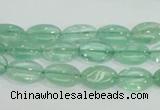 CFL101 15.5 inches 8*12mm oval natural green fluorite gemstone beads