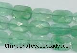 CFL104 15.5 inches 12*16mm faceted rectangle natural green fluorite beads