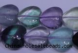 CFL1055 15 inches 16*16mm heart natural fluorite gemstone beads