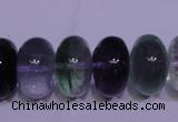 CFL1072 15 inches 10*18mm rondelle natural fluorite gemstone beads