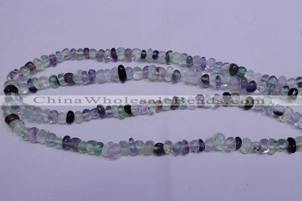 CFL1077 15 inches 5*8mm nuggets natural fluorite gemstone beads