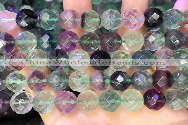 CLF1165 15.5 inches 14mm faceetd round fluorite gemstone beads