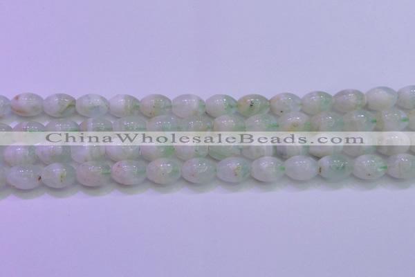 CFL1202 15.5 inches 10*14mm rice green fluorite gemstone beads