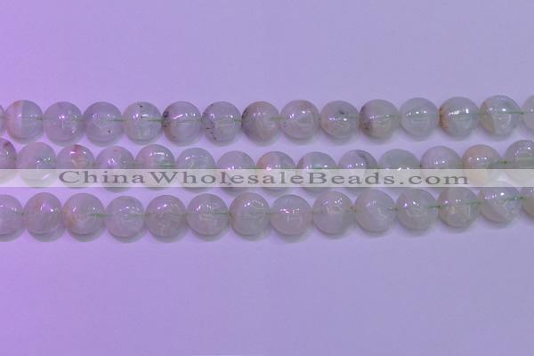CFL1209 15.5 inches 12mm flat round green fluorite gemstone beads