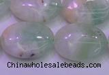 CFL1221 15.5 inches 18*25mm oval green fluorite gemstone beads