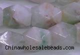 CFL1229 15.5 inches 13*18mm - 15*20mm faceted nuggets green fluorite beads