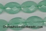 CFL127 15.5 inches 15*20mm faceted oval green fluorite beads