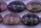 CFL1343 15.5 inches 15*20mm oval purple fluorite gemstone beads