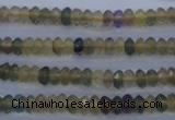 CFL140 15.5 inches 3*6mm faceted rondelle yellow fluorite beads