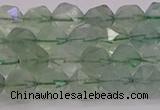 CFL1402 15.5 inches 8mm faceted nuggets green fluorite beads