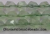 CFL1403 15.5 inches 10mm faceted nuggets green fluorite beads