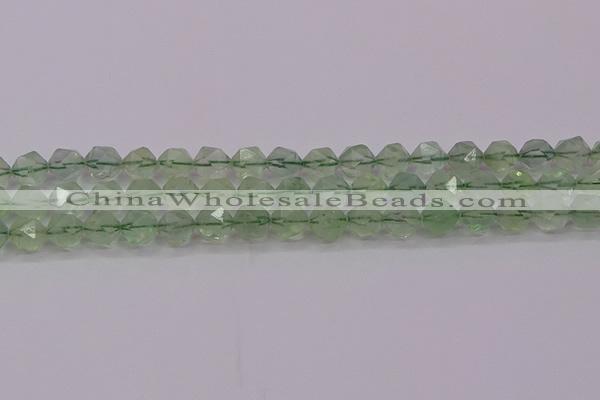 CFL1403 15.5 inches 10mm faceted nuggets green fluorite beads