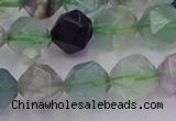 CFL1409 15.5 inches 12mm faceted nuggets fluorite gemstone beads